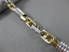ESTATE WIDE & LARGE 14KT WHITE & YELLOW GOLD 3D FANCY LINK MEN'S BRACELET #22852