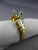 .44CT BAGUETTE DIAMOND 14K YELLOW GOLD 3D ROUND SEMI MOUNT ENGAGEMENT RING #1297