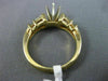 .44CT BAGUETTE DIAMOND 14K YELLOW GOLD 3D ROUND SEMI MOUNT ENGAGEMENT RING #1297