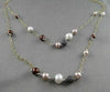 ANTIQUE 18KT PEARLS BLACK DIAMOND BY THE YARD NECKLACE