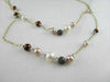 ANTIQUE 18KT PEARLS BLACK DIAMOND BY THE YARD NECKLACE