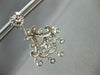 ANTIQUE 2.58CT DIAMOND 14KT WHITE GOLD HANGING FILIGREE CHANDELIER EARING #559