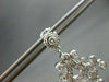 ANTIQUE 2.58CT DIAMOND 14KT WHITE GOLD HANGING FILIGREE CHANDELIER EARING #559