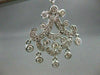 ANTIQUE 2.58CT DIAMOND 14KT WHITE GOLD HANGING FILIGREE CHANDELIER EARING #559