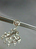 ANTIQUE 2.58CT DIAMOND 14KT WHITE GOLD HANGING FILIGREE CHANDELIER EARING #559