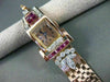 ANTIQUE 2.75CT DIAMOND & AAA RUBY 14KT WHITE & ROSE GOLD HAMILTON WATCH #22361