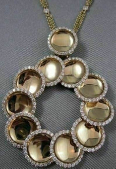 ANTIQUE LARGE SUN 18K TWO TONE DIAMOND MULTI CIRCLE DESIGNER NECKLACE BEAUTIFUL