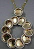 ANTIQUE LARGE SUN 18K TWO TONE DIAMOND MULTI CIRCLE DESIGNER NECKLACE BEAUTIFUL