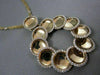 ANTIQUE LARGE SUN 18K TWO TONE DIAMOND MULTI CIRCLE DESIGNER NECKLACE BEAUTIFUL