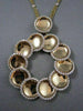 ANTIQUE LARGE SUN 18K TWO TONE DIAMOND MULTI CIRCLE DESIGNER NECKLACE BEAUTIFUL
