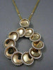 ANTIQUE LARGE SUN 18K TWO TONE DIAMOND MULTI CIRCLE DESIGNER NECKLACE BEAUTIFUL