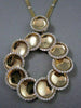 ANTIQUE LARGE SUN 18K TWO TONE DIAMOND MULTI CIRCLE DESIGNER NECKLACE BEAUTIFUL