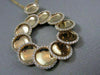 ANTIQUE LARGE SUN 18K TWO TONE DIAMOND MULTI CIRCLE DESIGNER NECKLACE BEAUTIFUL
