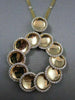 ANTIQUE LARGE SUN 18K TWO TONE DIAMOND MULTI CIRCLE DESIGNER NECKLACE BEAUTIFUL