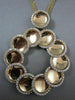 ANTIQUE LARGE SUN 18K TWO TONE DIAMOND MULTI CIRCLE DESIGNER NECKLACE BEAUTIFUL