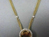 ANTIQUE LARGE SUN 18K TWO TONE DIAMOND MULTI CIRCLE DESIGNER NECKLACE BEAUTIFUL