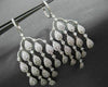 ANTIQUE LARGE 3.32CT DIAMOND 18K WHITE GOLD RAINDROP CHANDELIER HANGING EARRINGS