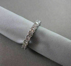 ANTIQUE 4MM 3.55CT DIAMOND ETERNITY 14KT WHITE GOLD RING WITH DIAMONDS ON SIDE!!