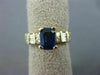 2.61CT ROUND & BAGUETTE DIAMOND & SAPPHIRE 14KT YELLOW GOLD ENGAGEMENT RING #179