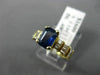 2.61CT ROUND & BAGUETTE DIAMOND & SAPPHIRE 14KT YELLOW GOLD ENGAGEMENT RING #179