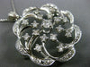 ANTIQUE LARGE 1.70CT OLD MINE DIAMOND 14KT WHITE GOLD FLOWER PIN PENDANT #23380