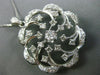 ANTIQUE LARGE 1.70CT OLD MINE DIAMOND 14KT WHITE GOLD FLOWER PIN PENDANT #23380