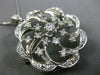 ANTIQUE LARGE 1.70CT OLD MINE DIAMOND 14KT WHITE GOLD FLOWER PIN PENDANT #23380