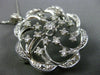 ANTIQUE LARGE 1.70CT OLD MINE DIAMOND 14KT WHITE GOLD FLOWER PIN PENDANT #23380