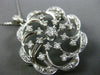ANTIQUE LARGE 1.70CT OLD MINE DIAMOND 14KT WHITE GOLD FLOWER PIN PENDANT #23380