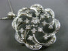 ANTIQUE LARGE 1.70CT OLD MINE DIAMOND 14KT WHITE GOLD FLOWER PIN PENDANT #23380