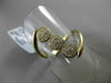 ANTIQUE WIDE .20CT DIAMOND 14KT YELLOW GOLD TRIPLE 3D CIRCULAR PAVE LOVE RING