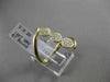 ANTIQUE WIDE .20CT DIAMOND 14KT YELLOW GOLD TRIPLE 3D CIRCULAR PAVE LOVE RING