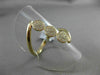 ANTIQUE WIDE .20CT DIAMOND 14KT YELLOW GOLD TRIPLE 3D CIRCULAR PAVE LOVE RING