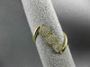 ANTIQUE WIDE .20CT DIAMOND 14KT YELLOW GOLD TRIPLE 3D CIRCULAR PAVE LOVE RING