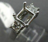 0.50CT PRINCESS DIAMOND 14KT WHITE GOLD 3 STONE SEMI MOUNT ENGAGEMENT RING #2872