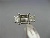 0.50CT PRINCESS DIAMOND 14KT WHITE GOLD 3 STONE SEMI MOUNT ENGAGEMENT RING #2872