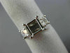 0.50CT PRINCESS DIAMOND 14KT WHITE GOLD 3 STONE SEMI MOUNT ENGAGEMENT RING #2872