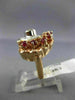 ANTIQUE 1.45CT DIAMOND & RUBY 14KT ROSE & WHITE GOLD FLOWER COCKTAIL RING #1968