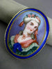 ANTIQUE AAA MULTI COLOR ENAMEL 14K YELLOW GOLD 3D LADY CAMEO PORTRAIT PIN BROOCH