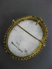 ANTIQUE AAA MULTI COLOR ENAMEL 14K YELLOW GOLD 3D LADY CAMEO PORTRAIT PIN BROOCH