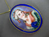ANTIQUE AAA MULTI COLOR ENAMEL 14K YELLOW GOLD 3D LADY CAMEO PORTRAIT PIN BROOCH