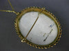 ANTIQUE AAA MULTI COLOR ENAMEL 14K YELLOW GOLD 3D LADY CAMEO PORTRAIT PIN BROOCH
