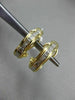 ESTATE .30CT DIAMOND BAGUETTE 14KT YELLOW GOLD 3D WAVE CLIP ON EARRINGS