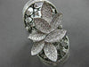 ANTIQUE MASSIVE 1.69CT DIAMOND 18KT BLACK & WHITE GOLD 3D FLORAL ETOILE RING