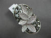 ANTIQUE MASSIVE 1.69CT DIAMOND 18KT BLACK & WHITE GOLD 3D FLORAL ETOILE RING