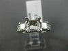0.76CT ROUND & PRINCESS DIAMOND 14K WHITE GOLD SEMI MOUNT ENGAGEMENT RING #1609