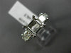 0.76CT ROUND & PRINCESS DIAMOND 14K WHITE GOLD SEMI MOUNT ENGAGEMENT RING #1609