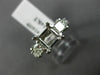 0.76CT ROUND & PRINCESS DIAMOND 14K WHITE GOLD SEMI MOUNT ENGAGEMENT RING #1609