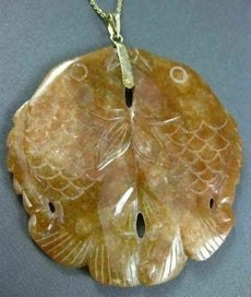 ANTIQUE LARGE AAA CARNELIAN HAND CRAFTED 14KT Y GOLD LUCKY CHARM PENDANT #22356