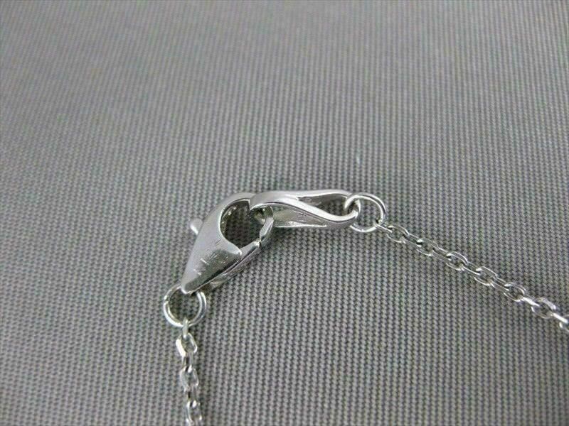 ESTATE 1.20CTW DIAMONDS BY THE YARD 14KT WHITE GOLD STATION NECKLACE 18" #21544